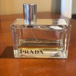 Prada Clear Perfume Bottle with Silver Cap